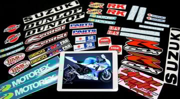 Suzuki Replika Yarış Grenajı Sponsor Sticker Seti