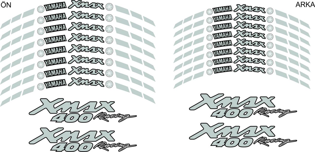Yamaha Xmax 400 Jant Sticker Seti