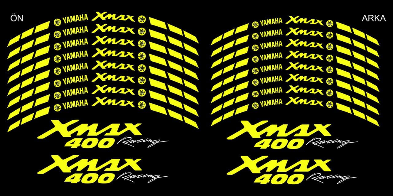 Yamaha Xmax 400 Jant Sticker Seti