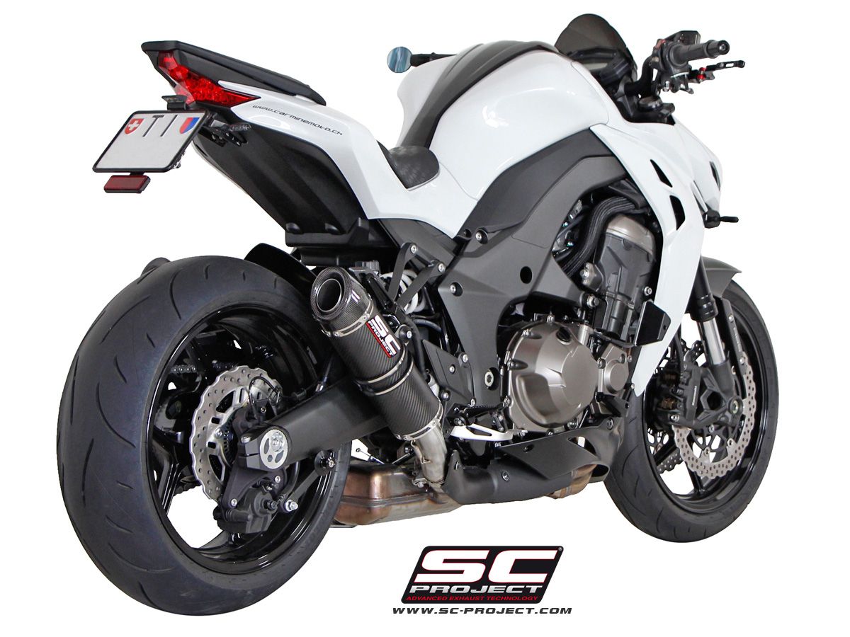 Kawasaki Z1000 SC Project GP-Tech Slip On Egzoz - Mat Karbon