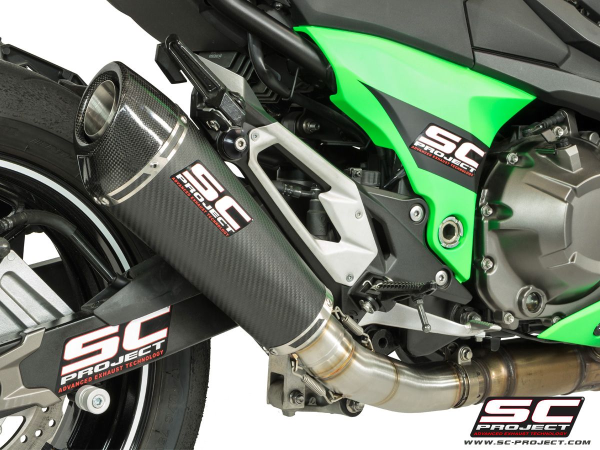 Kawasaki Z800 SC Project Conic Slip On Egzoz - Mat Karbon + Link Pipe