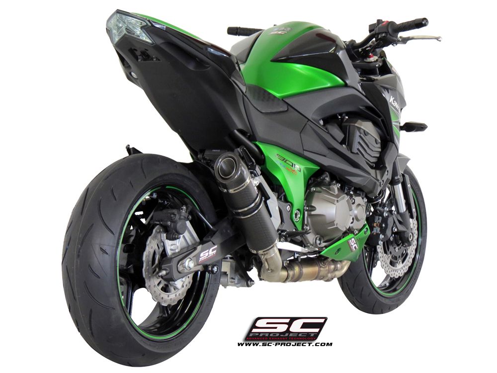Kawasaki Z800 SC Project GP-Tech Slip On Egzoz - Mat Karbon | SC