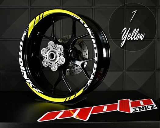 GP Racing Jant Sticker Design 4 - Sarı