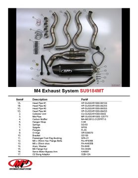 Suzuki Gsx R1000 2012-2013 M4 Full Sistem Karbon Tüp Egzoz