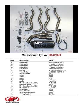 Suzuki Gsx R1000 2012-2013 M4 Full Sistem Karbon Tüp Evo Egzoz