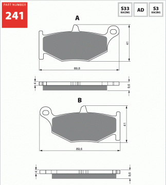 Suzuki Gsr 600 2006+ Gold Arka Fren Balatası 241 S3 Serisi