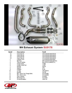 Suzuki Gsx R1000 2009-2011 M4 Full Sistem Titanyum Tüp Egzoz