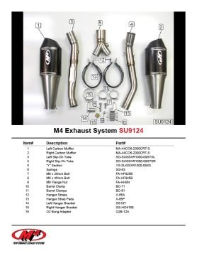 Suzuki Gsx R1000 2009-2011 M4 Egzoz Karbon Tüp