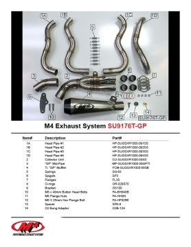 Suzuki Gsx R1000 2009-2011 M4 Gp Evo Full Sistem Egzoz Full Titanyum
