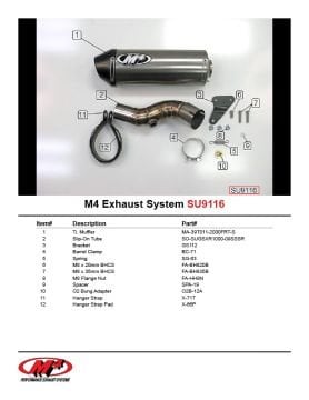 Suzuki Gsx R1000 2009-2011 M4 Titanyum Tüp Egzoz