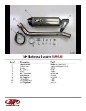 Suzuki Gsx R1000 2007-2008 M4 Titanyum Tüp Egzoz