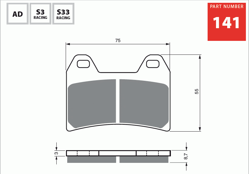 Yamaha Xt 600x Supermoto 2004+ Gold Ön Fren Balatası 141 S3 Serisi