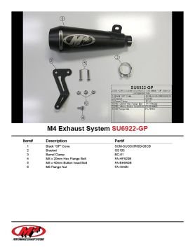 Suzuki Gsx R600 2008-2010 M4 GP Serisi Titanyum Tüp Egzoz