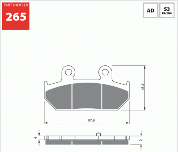 Suzuki An 250 Burgman 04-06 Gold Arka Fren Balatası 265 AD Serisi