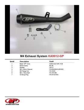 Kawasaki Zx10r 2011-2014 M4 GP Serisi Siyah Tüp Egzoz