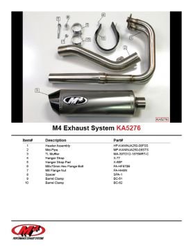 Kawasaki Ninja 250R 2008-2012 M4 Titanyum Tüp Komple Egzoz