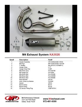 Kawasaki Ninja 300R M4 Titanyum Tüp Komple Egzoz