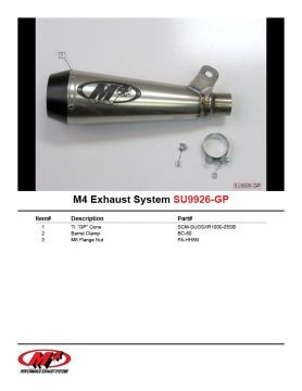 Suzuki Gsx R1000 2005-2006 M4 GP Serisi Titanyum Tüp Egzoz