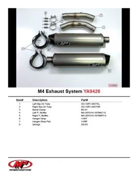 Yamaha Yzf R1 2004-2006 M4 Titanyum Çift Tüp Egzoz