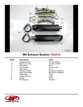 Yamaha Yzf R1 2004-2006 M4 Karbon Çift Tüp Egzoz