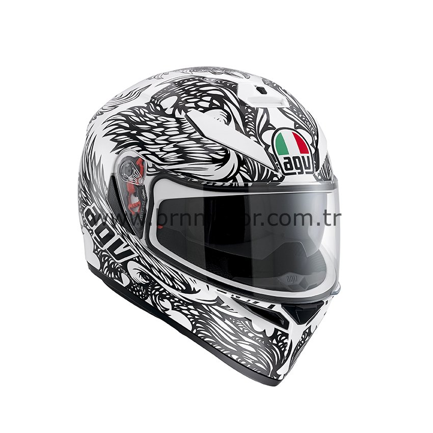 AGV K-3 SV Thyrus Pearl White/Black Plk Kask