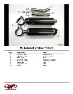 Yamaha Yzf R1 2007-2008 M4 Karbon Çift Tüp Egzoz