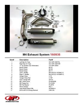 Yamaha Yzf R1 2009-2014 M4 Titanyum Çift Tüp Egzoz