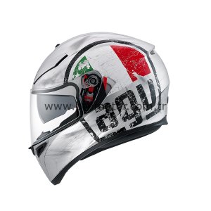 AGV K-3 SV Scudetto Matt Silver Kask