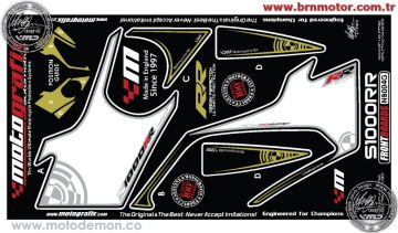 Bmw S1000RR 2009-2011 Model Motografix Tank Pad+Damla Sticker Takımı