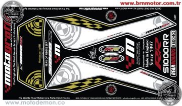 Bmw S1000RR 2009-2011 Model Motografix Tank Pad+Damla Sticker Takımı